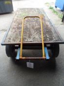 Heavy duty trolley, 100 x 200cm, solid wheels