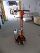 BT Lifter Column pallet truck ** Lot located at Bradwood Works, Manchester Road, Dunnockshaw,