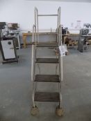 Four treed warehouse ladder ** Lot located at Bradwood Works, Manchester Road, Dunnockshaw, Burnley,