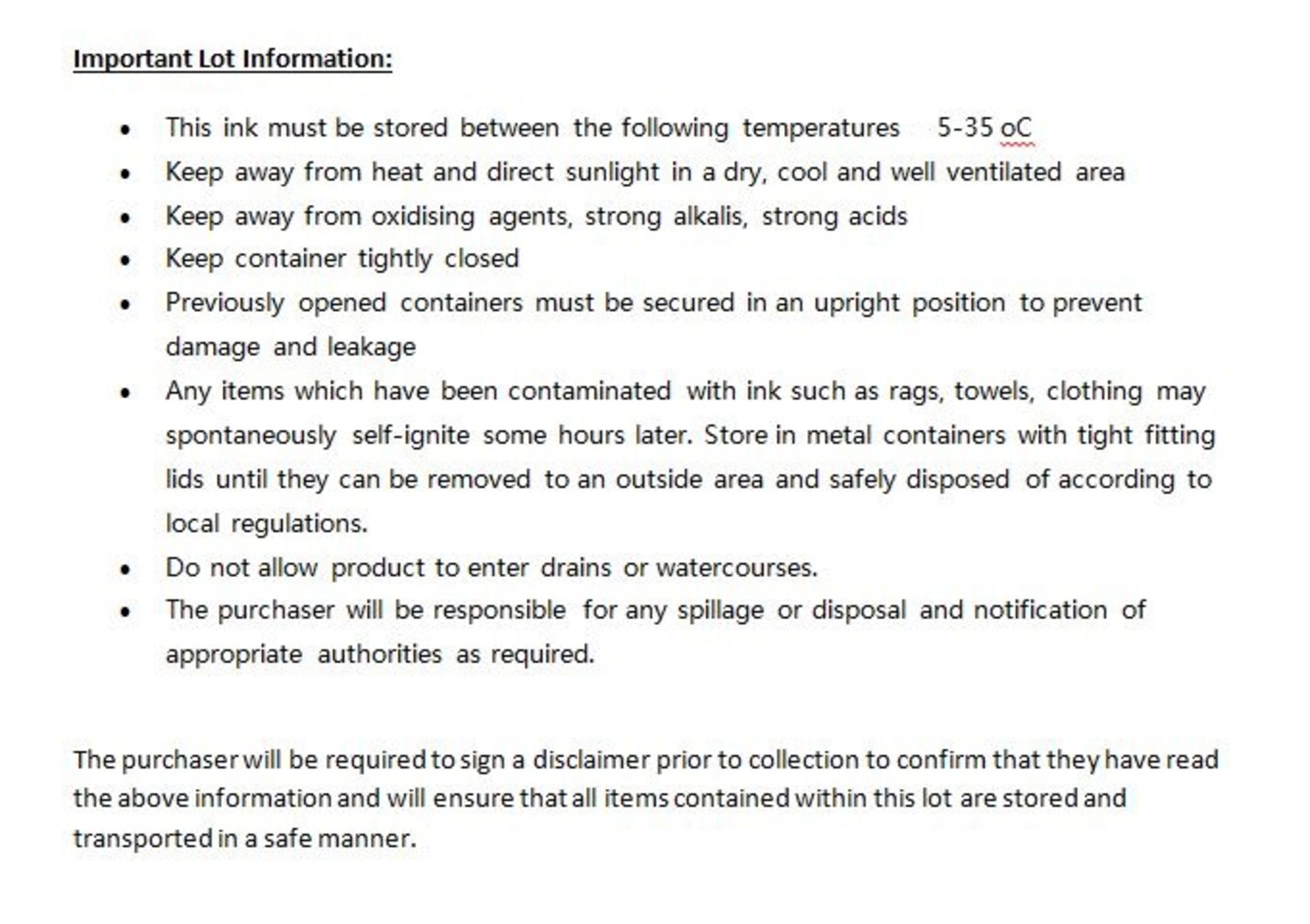 Quantity of Sunchemical and Total Graphics ink, as lotted - Image 6 of 6