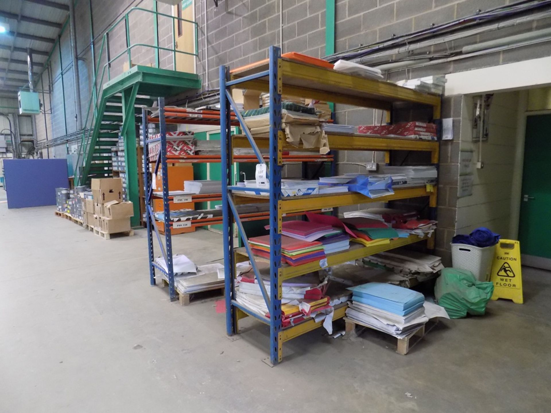 4 bays of medium duty racking, as lotted (Contents not included) ** Lot located at Bradwood Works,