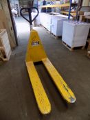 Lifter HL10m scissor lift pallet truck ** Lot located at Bradwood Works, Manchester Road,