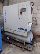 Airko Compressors Solution 22SC receiver mounted cabinet silencer air compressor, year 2012 ** Lot