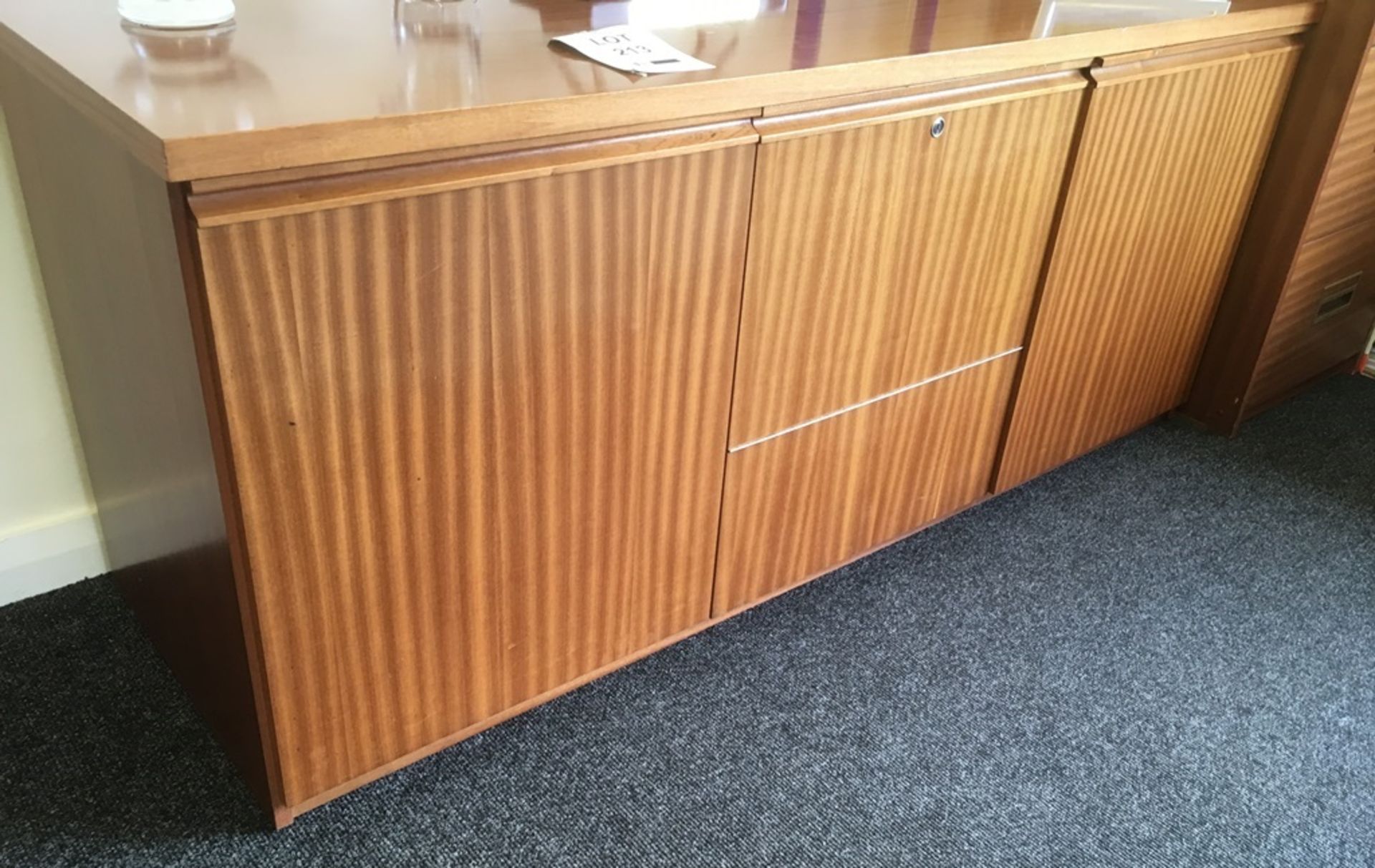 Contents of Directors office to include; Directors dark wood desk with storage return - Image 6 of 6