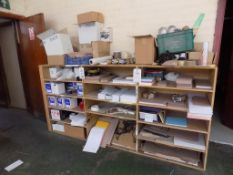 Cupboard with contents, inc stationery, tape, paper etc, as lotted ** Lot located at Boundary
