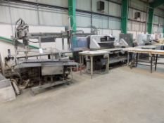 Schneider Senator 132 MCV paper guillotine, s/n 51751, year 1990, with roller feed tables, trim