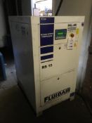 FluidAir R515 cabinet silenced air compressor, s/n F24208, year 2004, 10 bar ** Lot located at