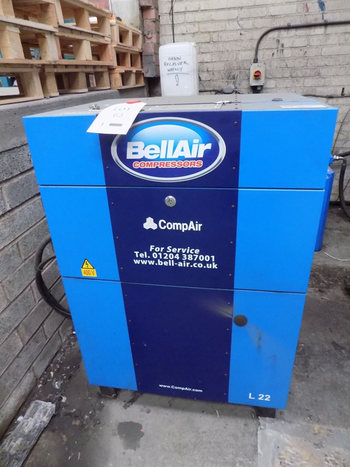 Compair L22 packaged air compressor, year 2017 ** Lot located at Boundary Mill, Gertrude Street, - Image 2 of 2