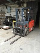 Heli HFB15 1500kg electric counter-balanced fork lift truck, s/n G1867, year 2009, with side shift