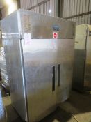 Polar Refridgeration stainless steel twin door mobile refridgerator, model GS94, serial no: