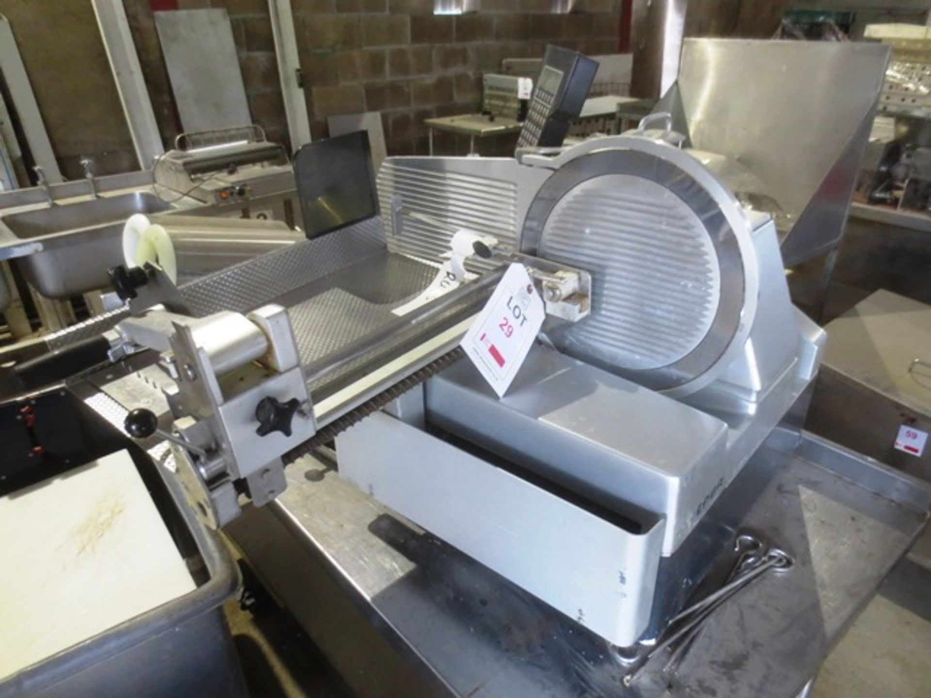 Bizerba stainless steel bench top slicer, model A404, serial no: 10169454, 240v, with digital - Image 3 of 3