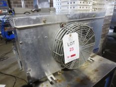 Collis and Coolers stainless steel single fan evaporator, model CTE038H3ED, serial no: