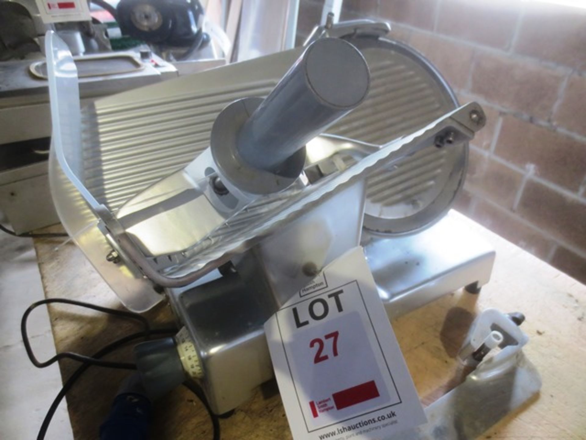 Sirman stainless steel bench top slicer, model CNV 300AF, serial no: 15A01859 (2015), 240v