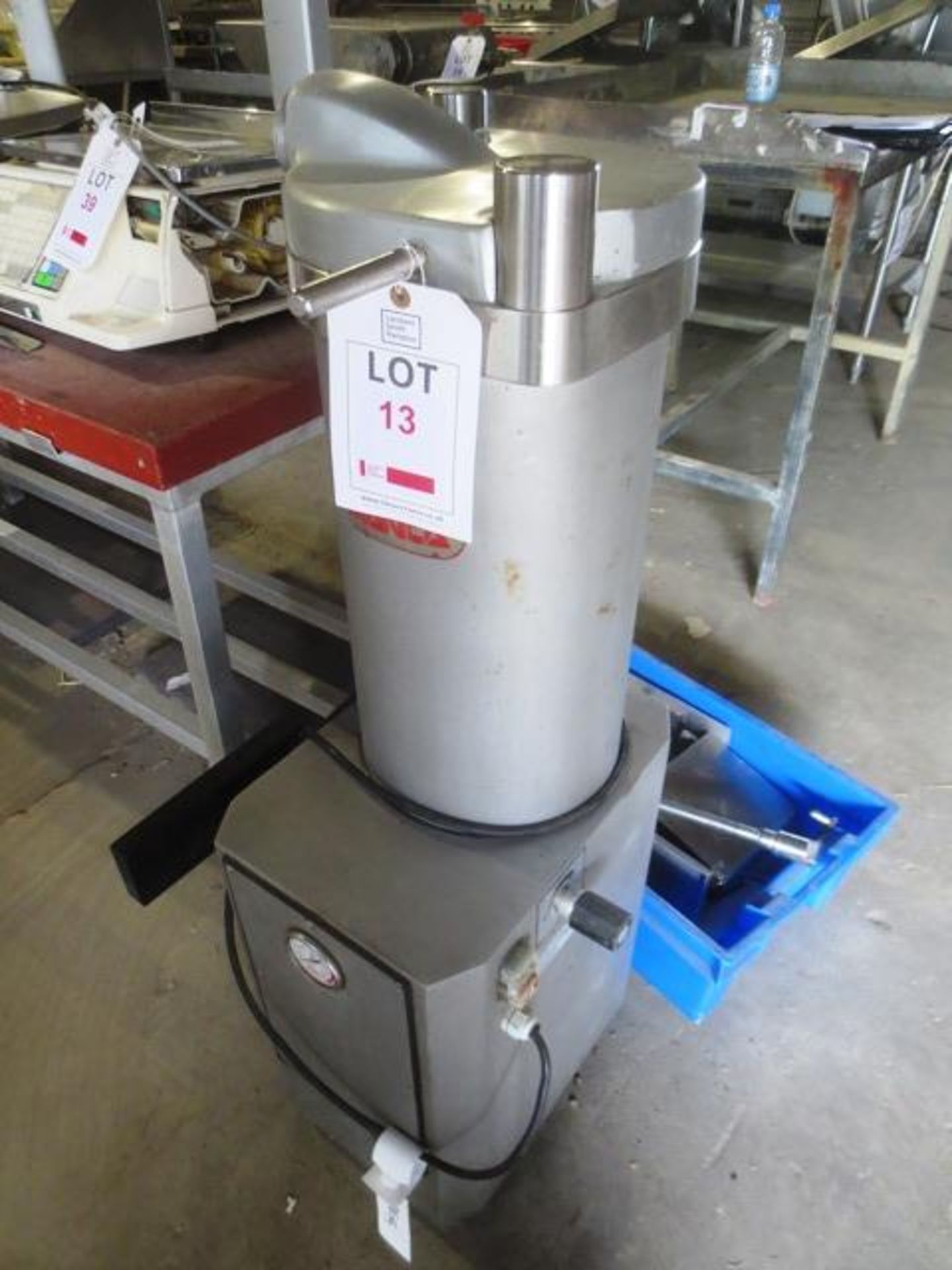 Mainca EM-20 stainless steel hydraulic sausage filler, serial no: 5986 (2006), 240v - Image 3 of 4