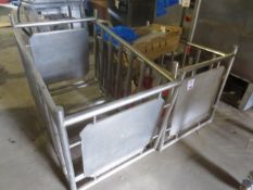 Two stainless steel frames (please note: excludes all contents)