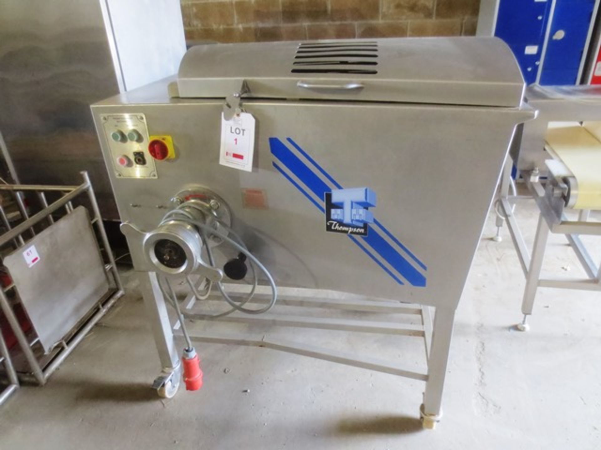 Thompson Meat Machinery 900E, stainless steel mobile mincer, serial no: TMG.900EG.083 (2001), 3