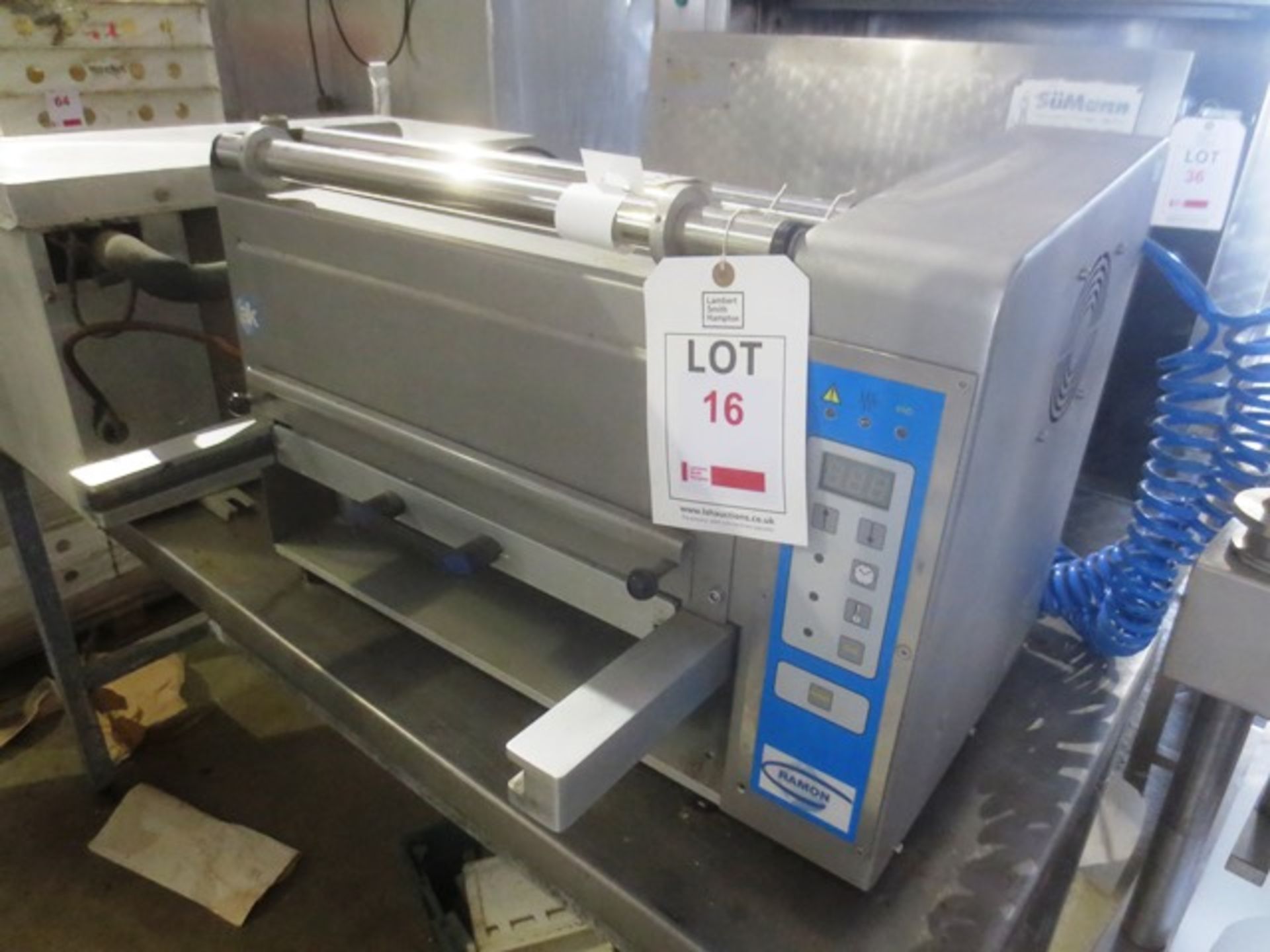 Ramon 300GF stainless steel bench top tray sealer, series TS, serial no: 1027, 240v