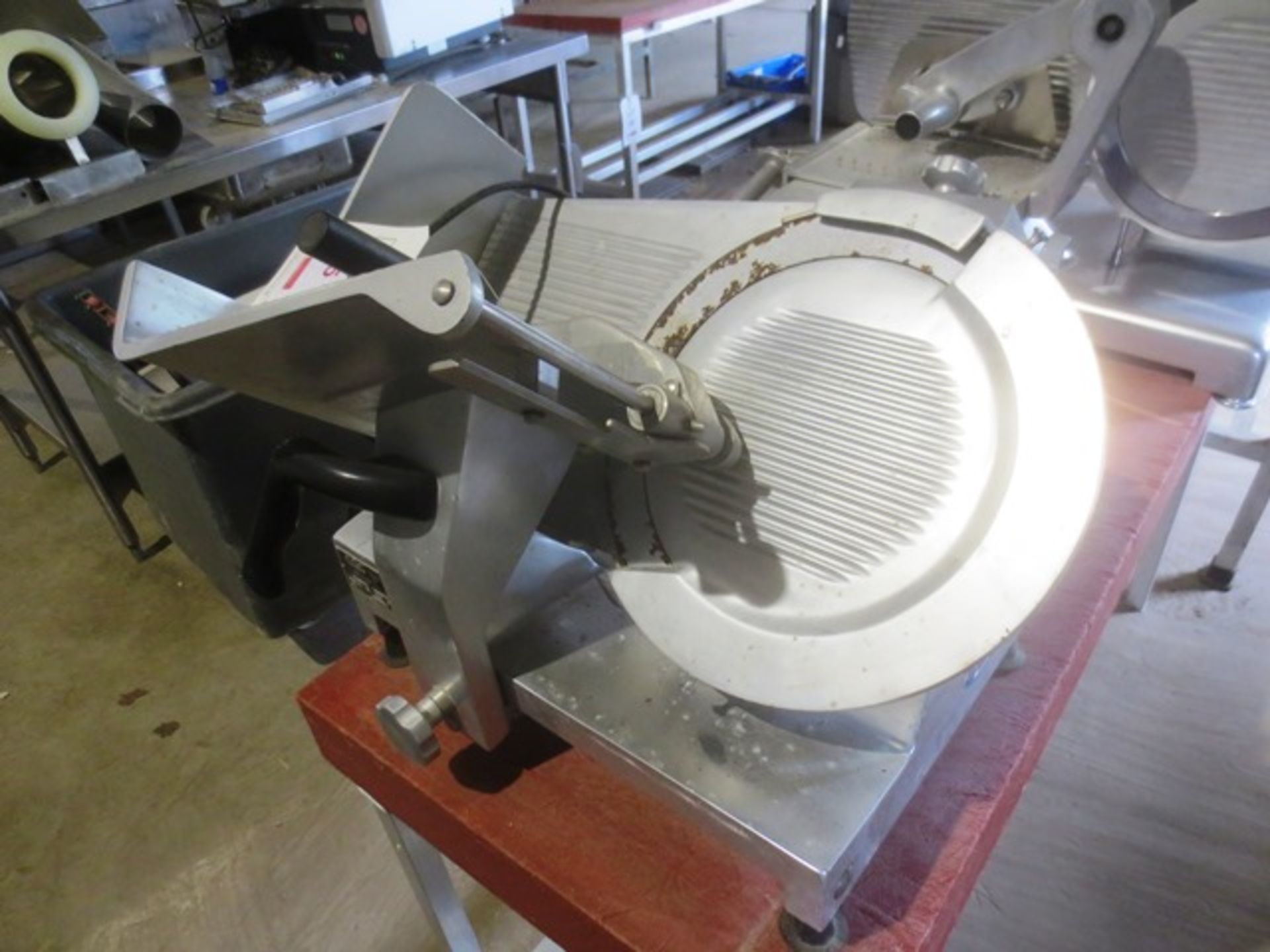 Omega stainless steel bench top slicer, model BF350E, serial no: 38469 (2005), 240v. - Image 3 of 3