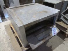 Stainless steel single deck gas fired pizza oven (please note: this lot is sold for spares or