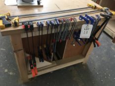 Twenty four various clamps