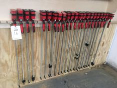 Twenty two Bessey clamps, 1200mm