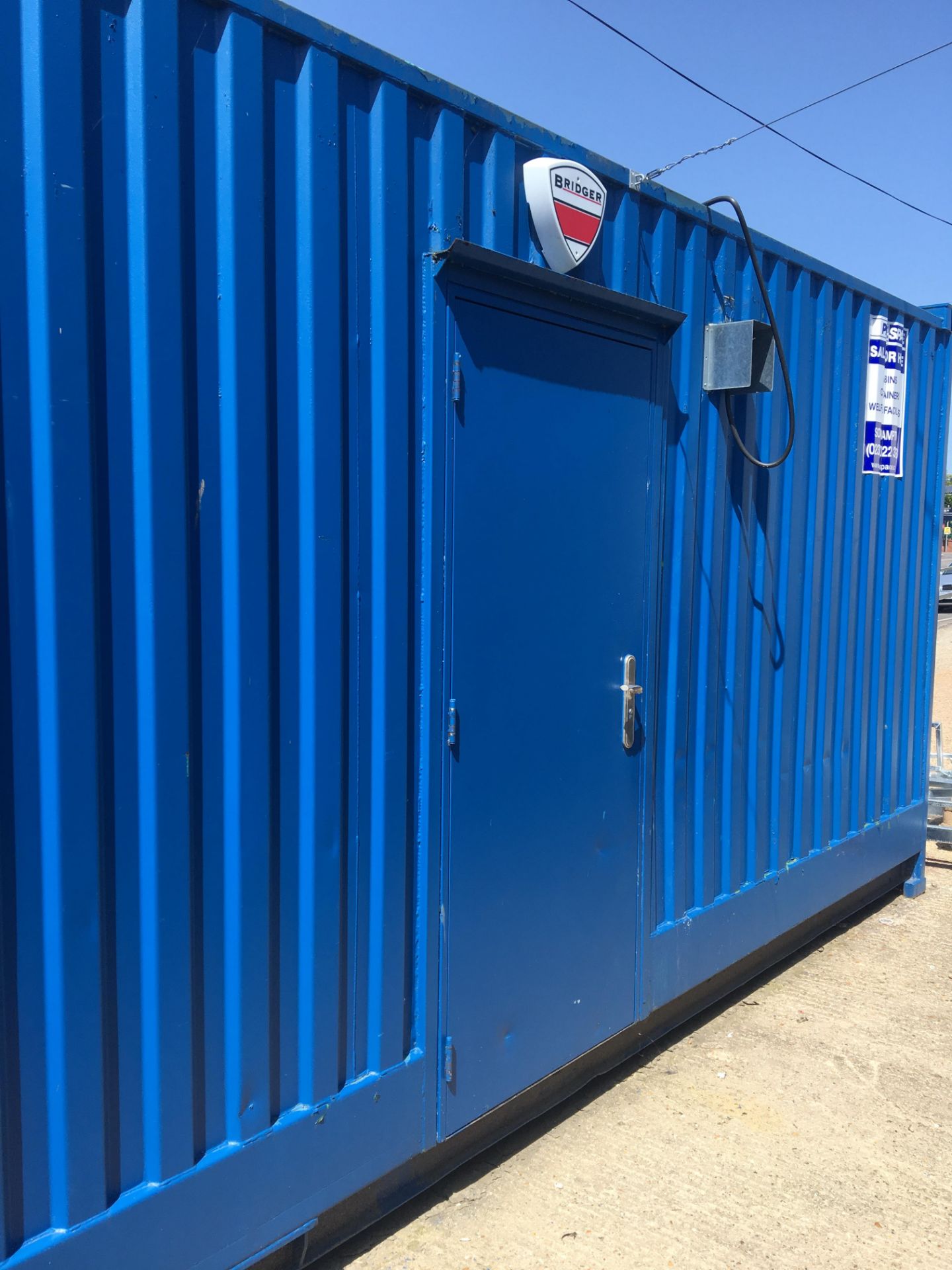 20' portable office container with anti vandal window and door, key held. - Image 3 of 12