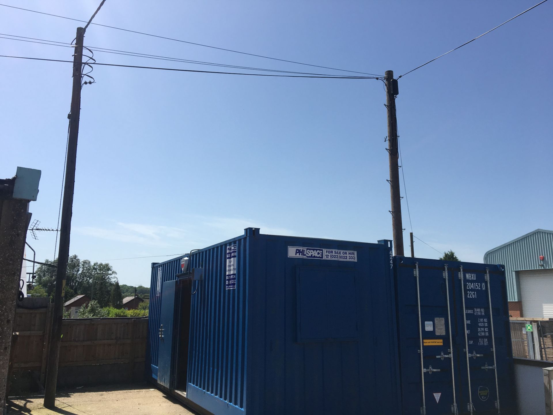 20' portable office container with anti vandal window and door, key held. - Image 12 of 12