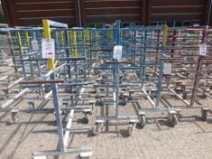 30 x 6 tier steel fabricated 4 wheel ware trolleys, 1030mm x 610mm x 1520mm