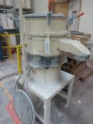 Unbadged 470mm dia vibratory sieve with steel fabricated stand