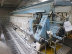 William Boulton Type No 3 filter press, serial No FS-7684 (1974), Plant No SHP VIT PRESS 2 overall