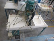 Pebblevale vertical belt sponging machine, plant No SBLT1 with integral sink