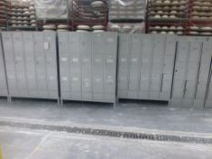 50 three compartment steel personnel locker units