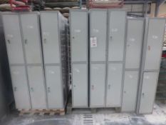 20 steel double door personnel locker units