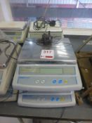 4 AE Adam QBW-3000 digital benchtop scales, 3000g x 1g