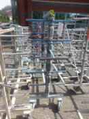 4 x 6 tier steel fabricated 4 wheel ware trolleys 740mm x 610mm x 1600mm