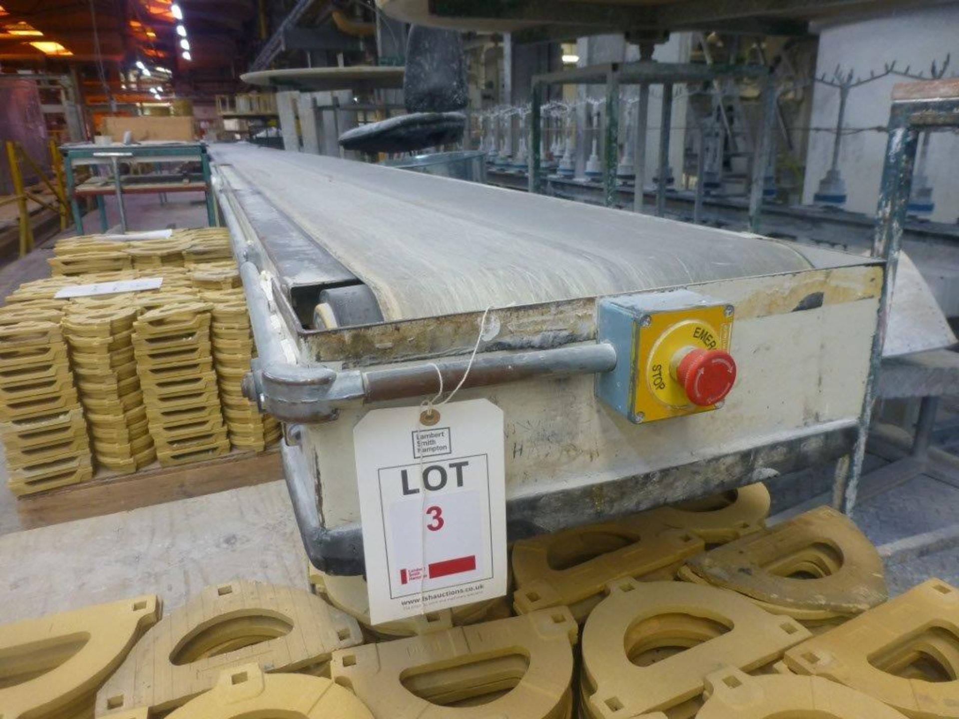 Co-Bam 17m x 400mm PU powered belt conveyor and Co-Bam 5.7m x 400mm PU belt conveyor.