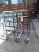 20 x 6 tier steel fabricated 4 wheel ware trolleys, 1120mm x 610mm x 1500mm