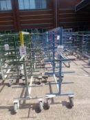 22 x 6 tier steel fabricated 4 wheel ware trolleys, 920mm x 610mm x 1520mm