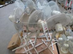 18 assorted pedestal fans on two pallets