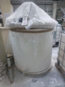 1300mm diameter x 1200mm high GRP mixing tank with motorised agitator