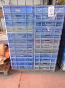 3 Pallets of plastic ware baskets, 455 x 585 x 130mm (48 per pallet)