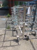 5 x 6 & 11 tier steel fabricated 4 wheel ware trolleys 830mm x 550mm x 1420mm