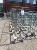 8 x 6 tier steel fabricated 4 wheel ware trolleys, 950mm x 610 x 1600mm