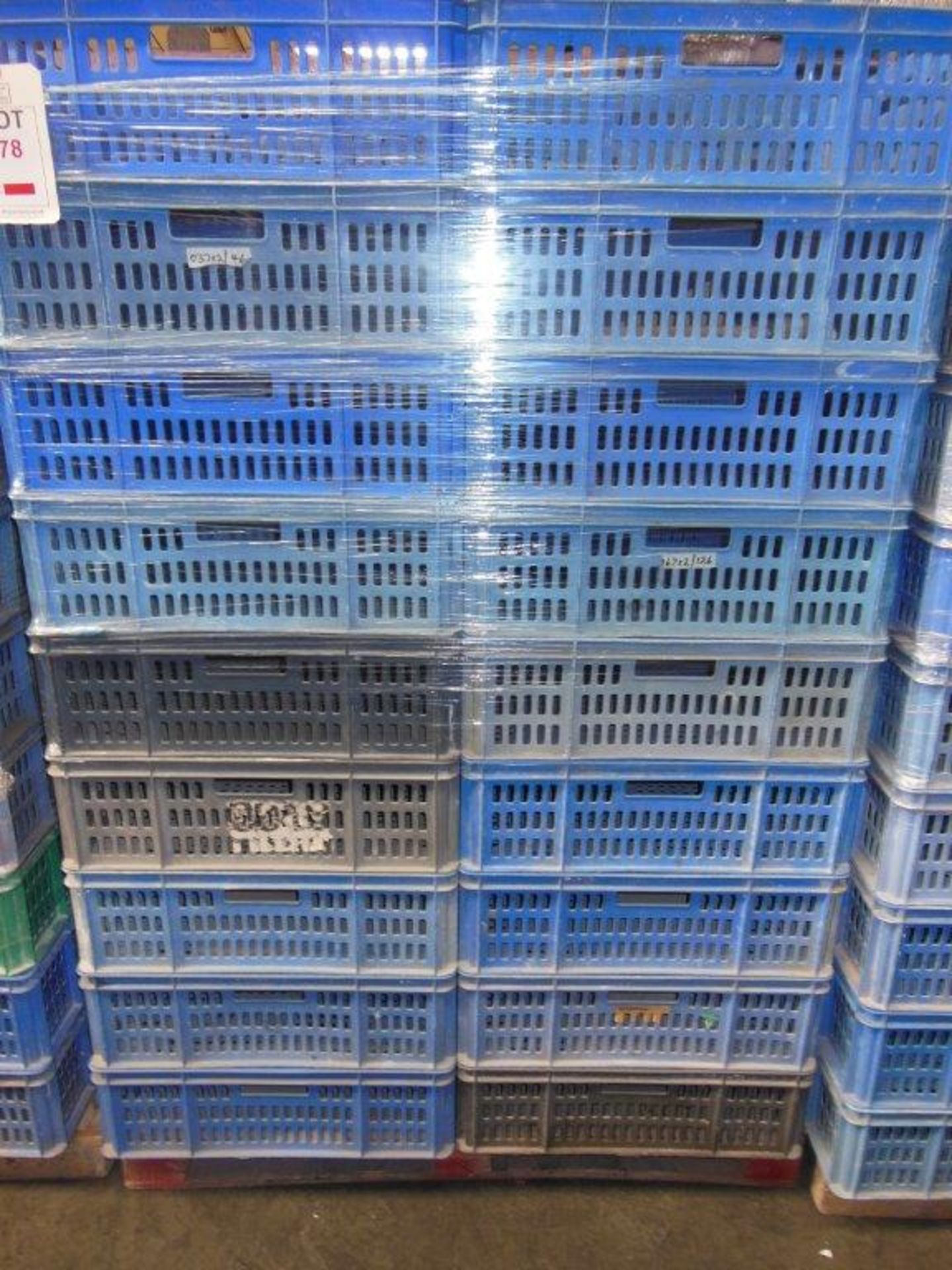 3 Pallets of plastic ware baskets, 455 x 585 x 180mm (36 per pallet)