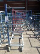 16 x 6 tier steel fabricated 4 wheel ware trolleys, 900mm x 600mm x 1750mm