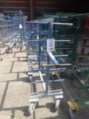 10 x 6 tier steel fabricated 4 wheel ware trolleys, 840mm x 550mm x 1420mm