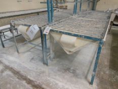 Pair of steel casting benches c/w gas heaters (each bench 1000mm x 3600mm approx) (Plant no. CBEND5)