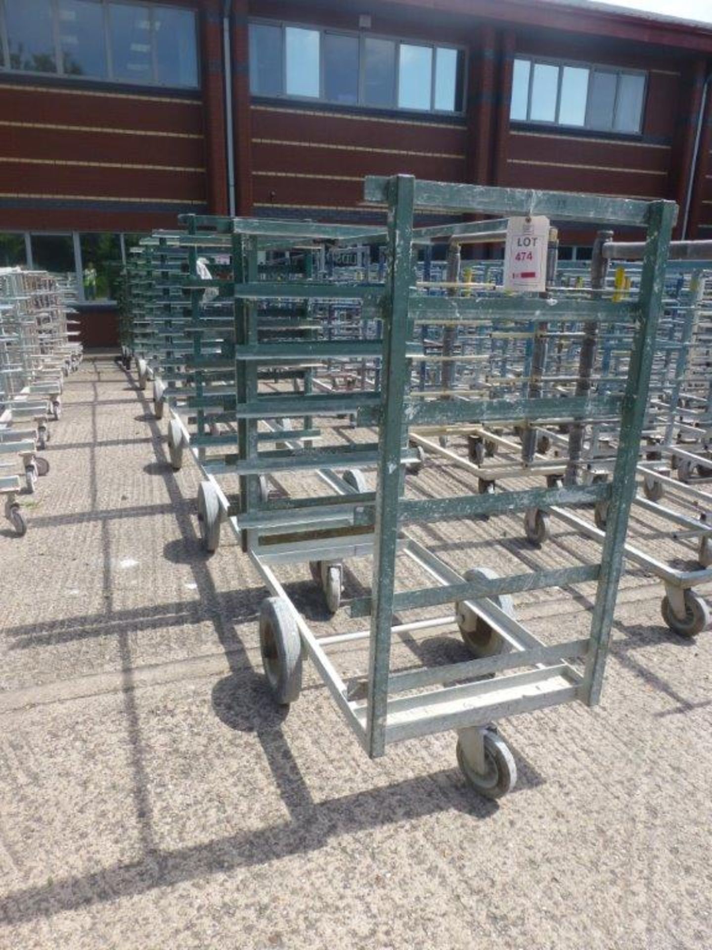 9 x 6 & 10 tier steel fabricated 4 wheel ware trolleys1380mm x 810mm x 1520mm
