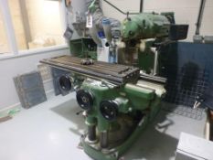 Huron KU4 universal milling machine, s/n 6588 with Anilam 3 axis digital readout, 1430mm x 400mm