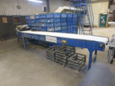 9m x 600mm 90 degree plastic link conveyor